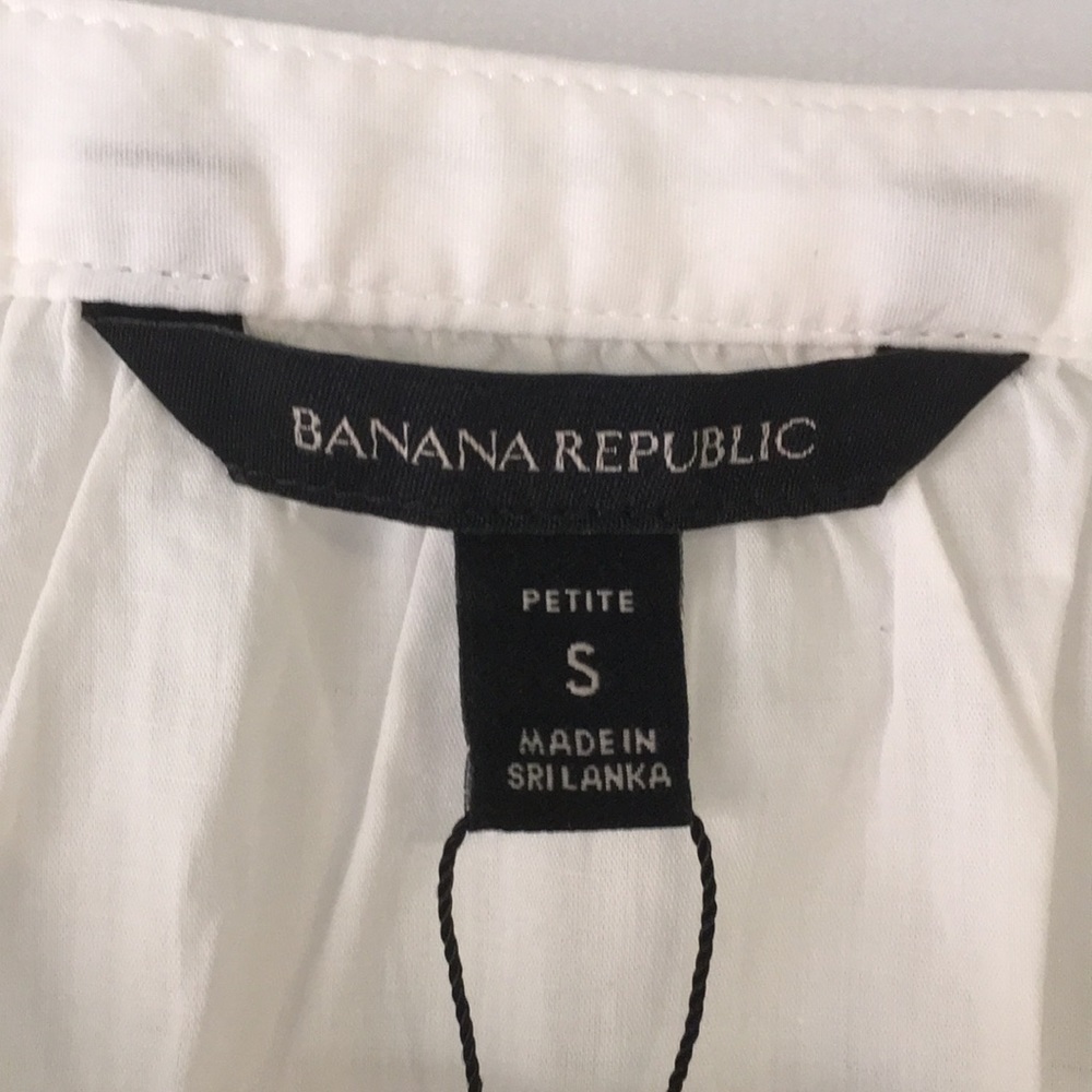 NWT Banana Republic Petite Cotton Balloon-Sleeve Top - Picture 7 of 9